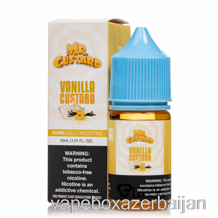 Vape Azerbaijan Vanilla Custard - Mr Custard Salts - 30mL 50mg